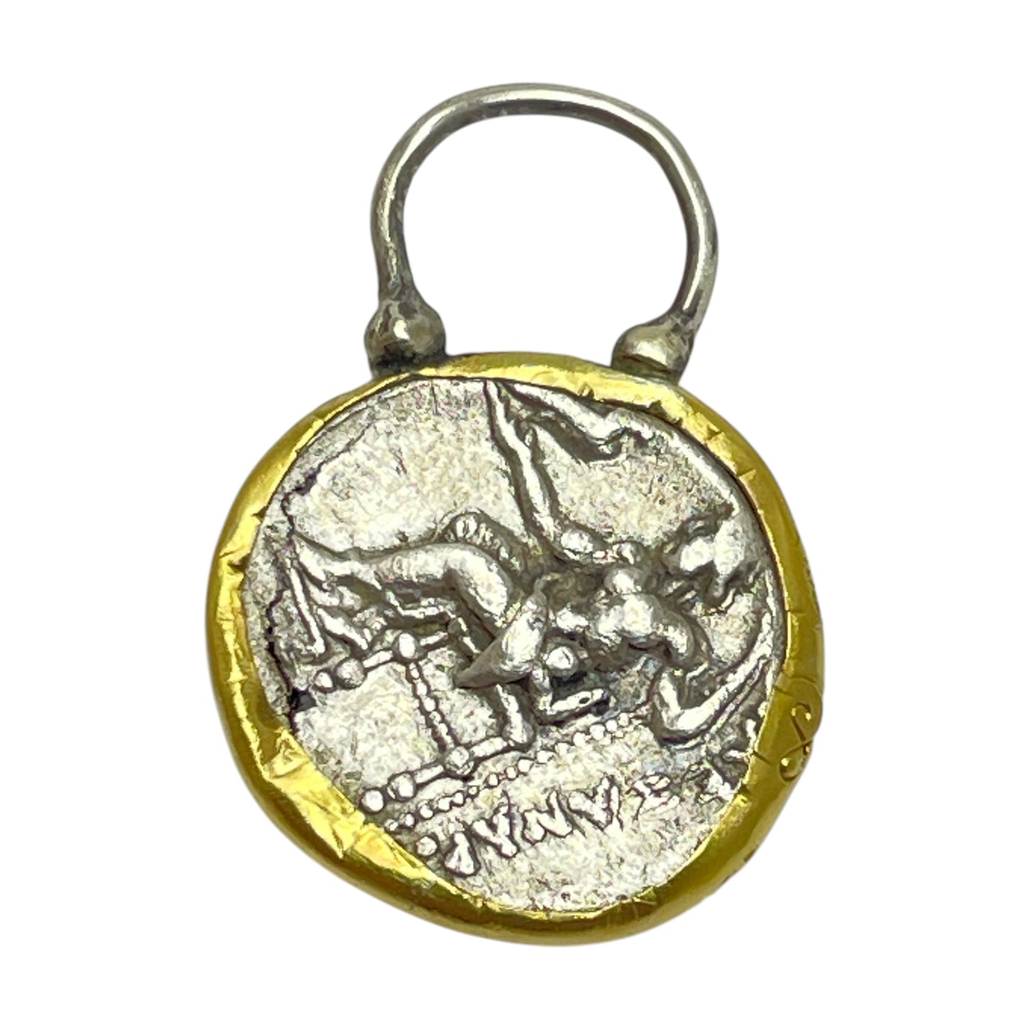 22k ancient Greek coin charm