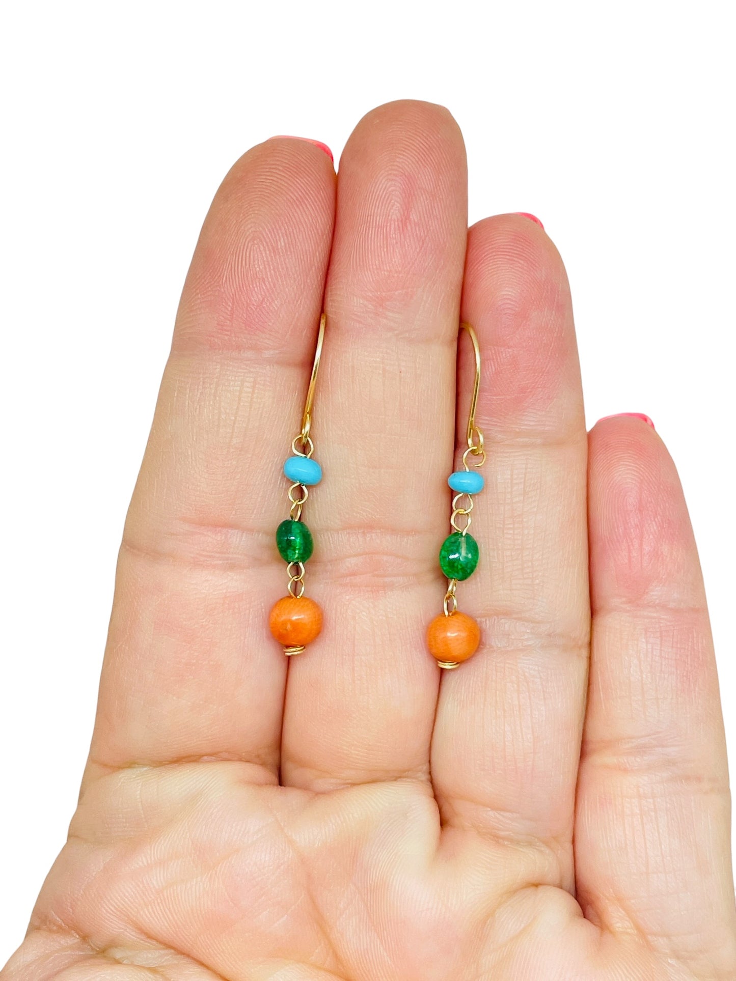 GEMME - 14k gold gemstone earrings