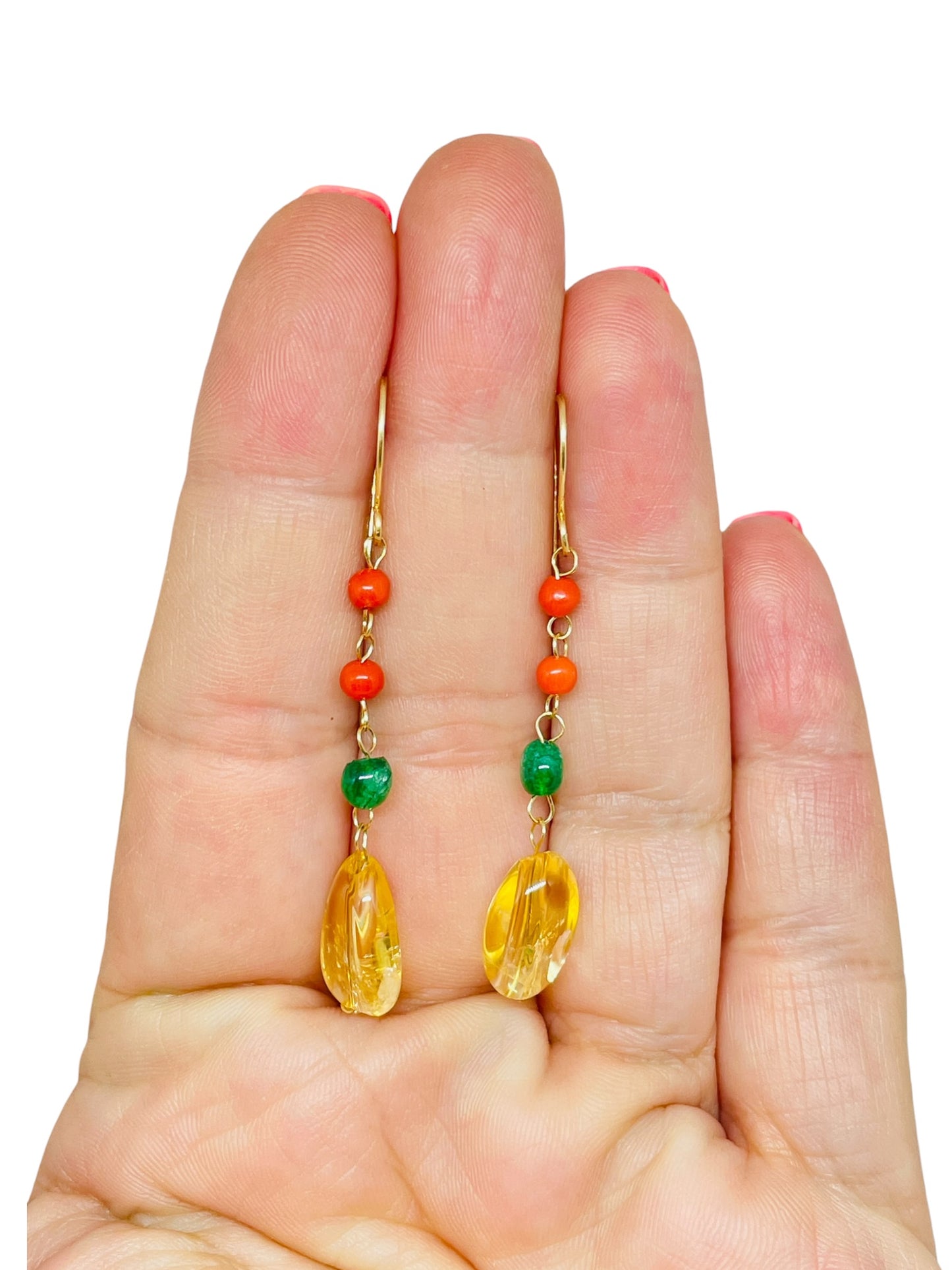 GEMME - 14k gold gemstone earrings