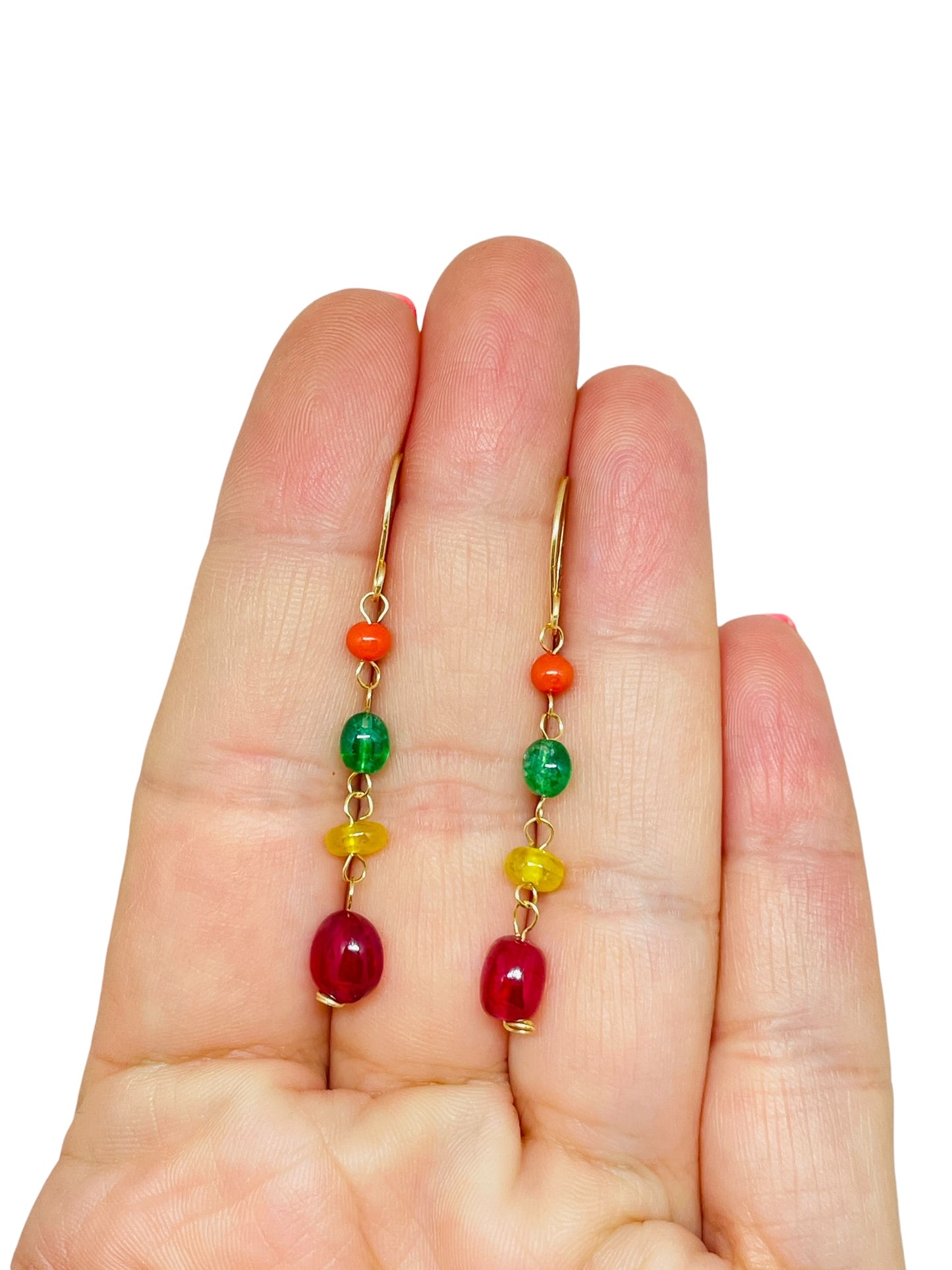 GEMME - 14k gold gemstone earrings