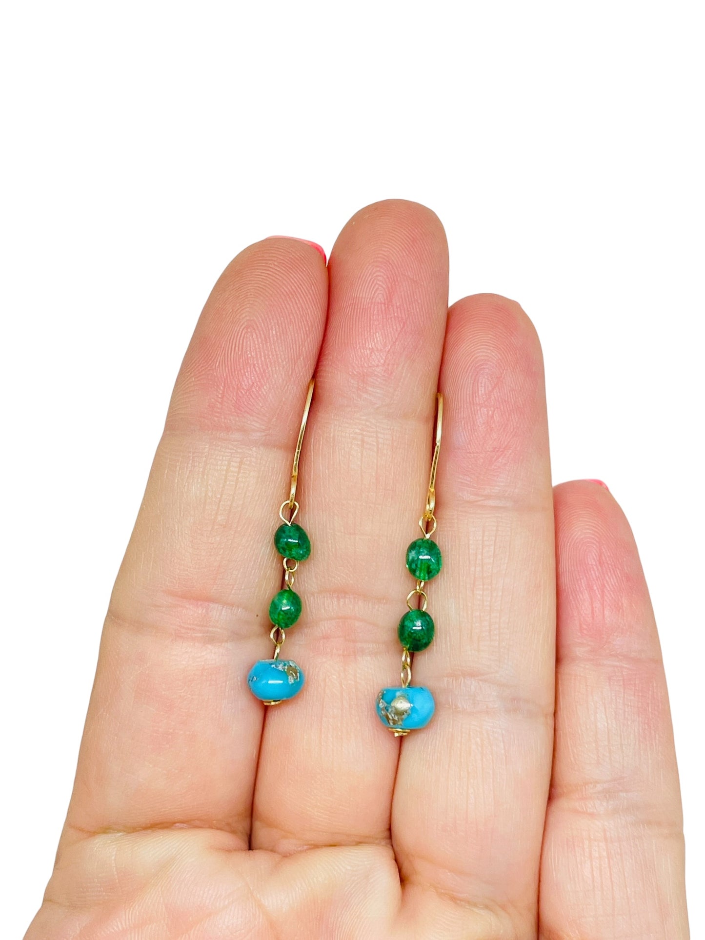 GEMME - 14k gold gemstone earrings