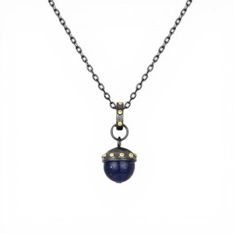 TRIUMPH - UNIVERSE sterling silver 18k gold plated lapis necklace