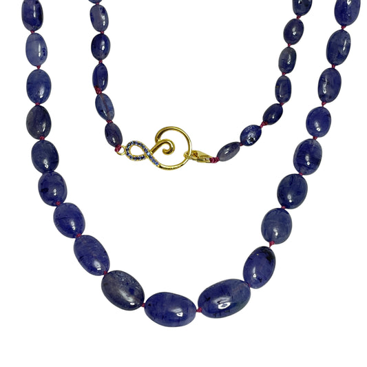 Sapphire beaded necklace