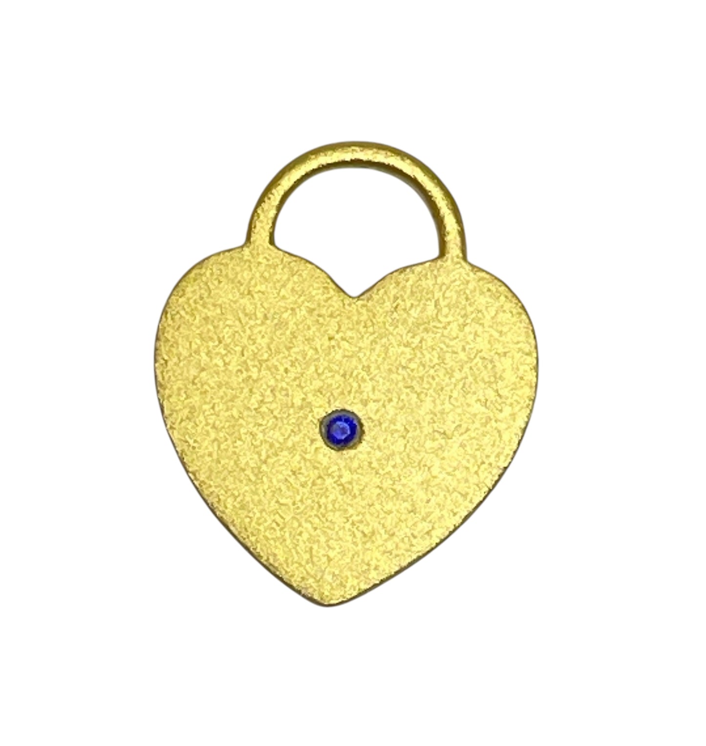 22k gold sapphire heart charm