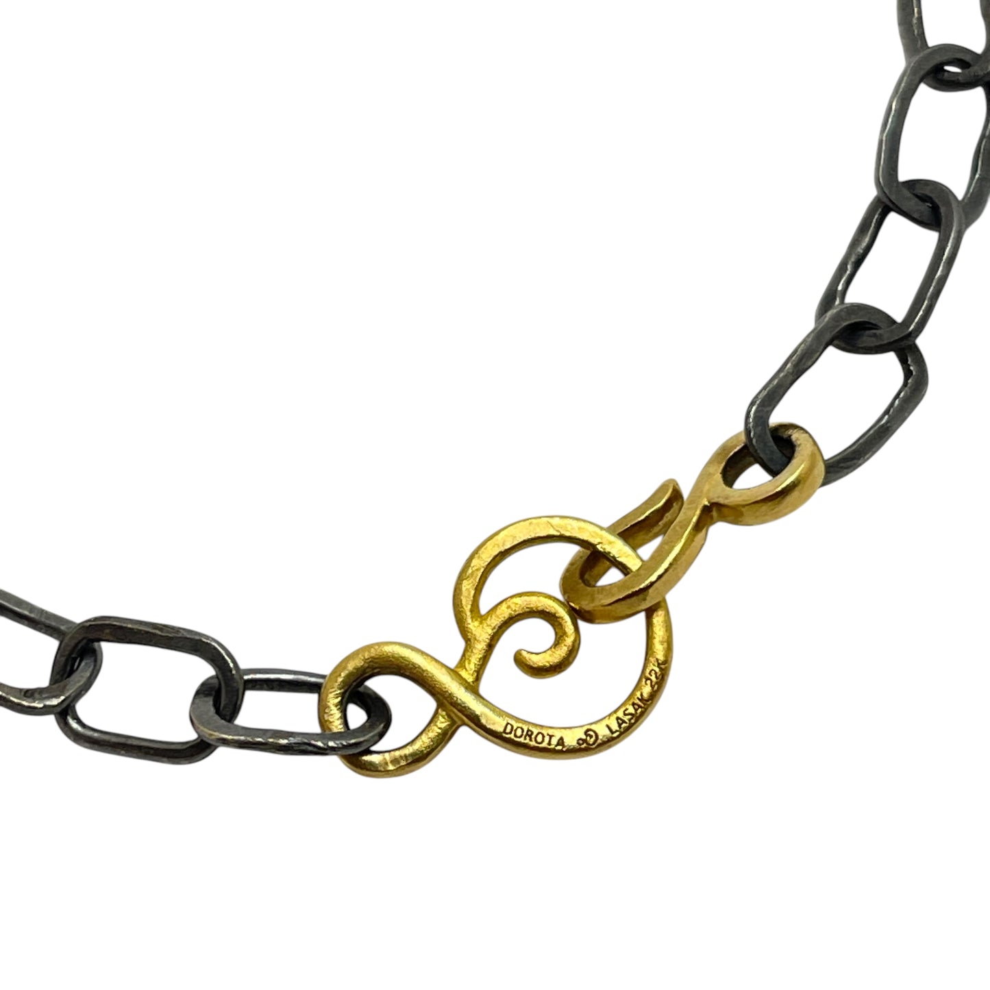 22K gold sterling silver chain bracelet