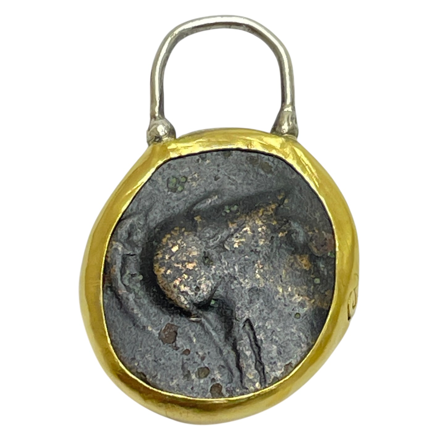 22k ancient Greek coin charm