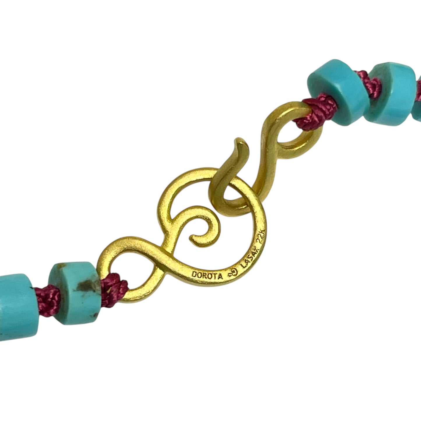 22k gold turquoise beaded necklace