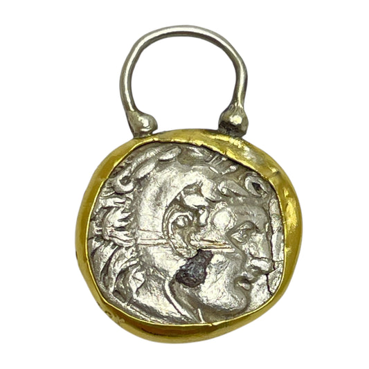 22k ancient Greek coin charm