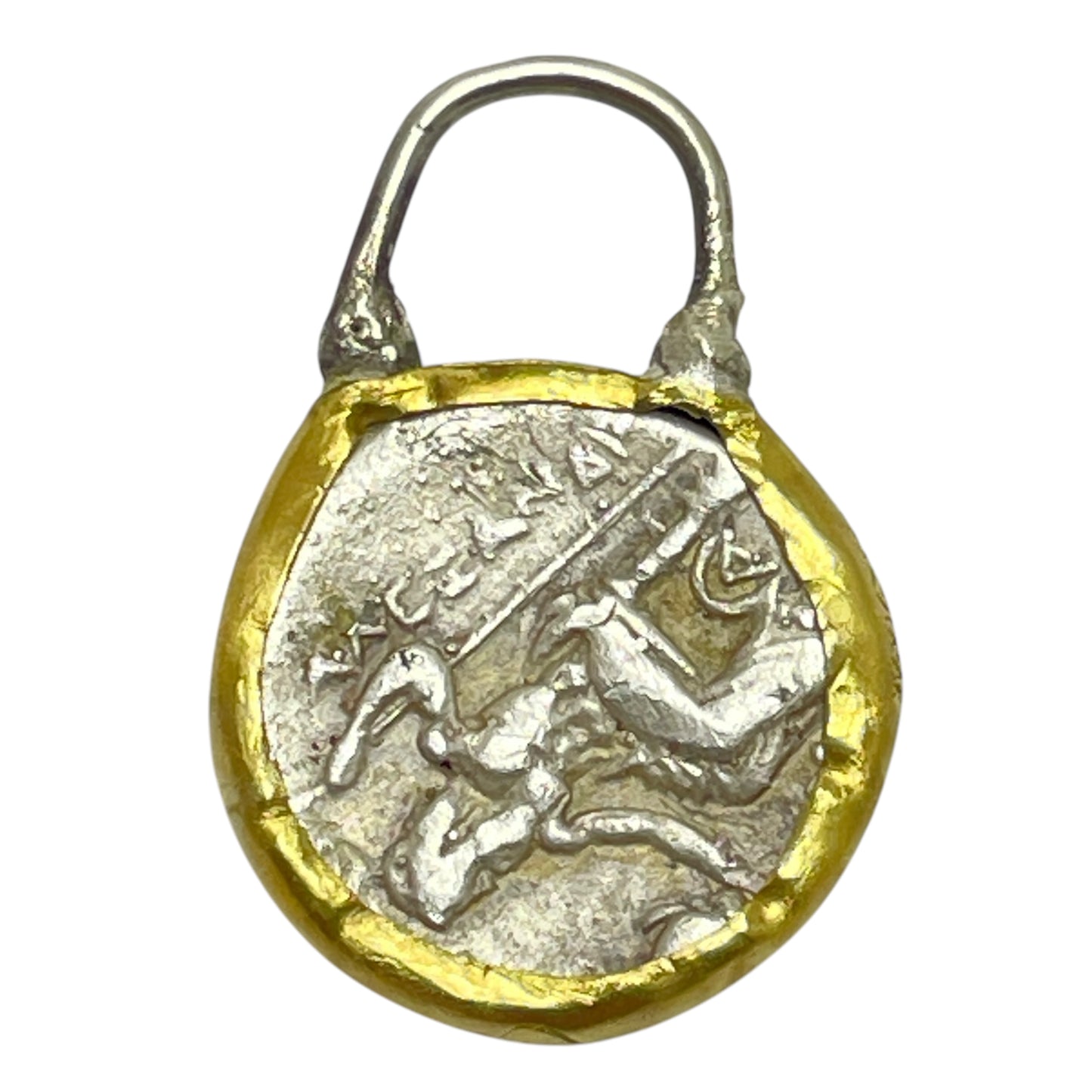 22k ancient Greek coin charm