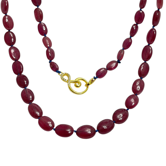 Ruby beaded necklace