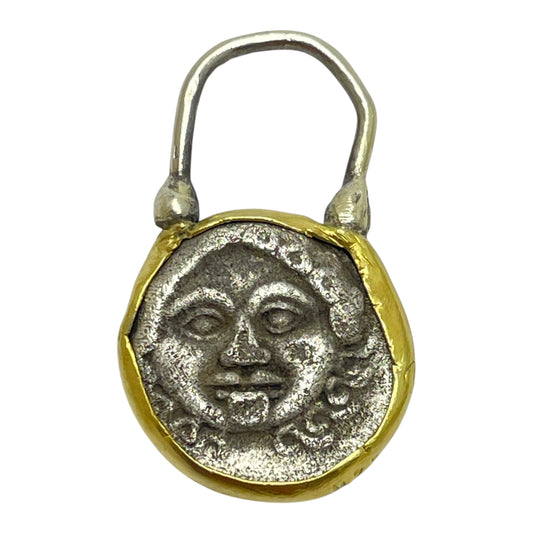 22k ancient Greek coin charm