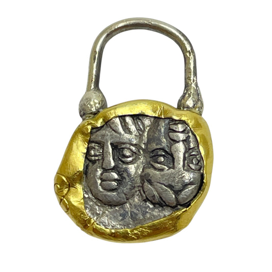 22k ancient Greek coin charm