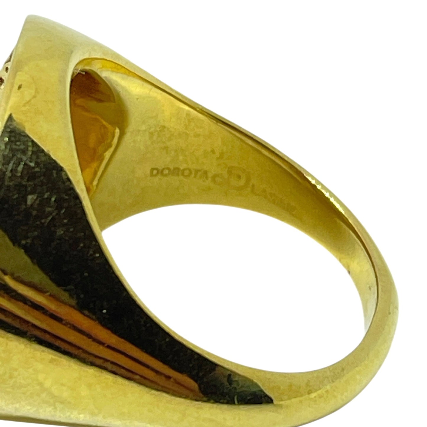 Ancient coin ring 18k gold plated sterling silver