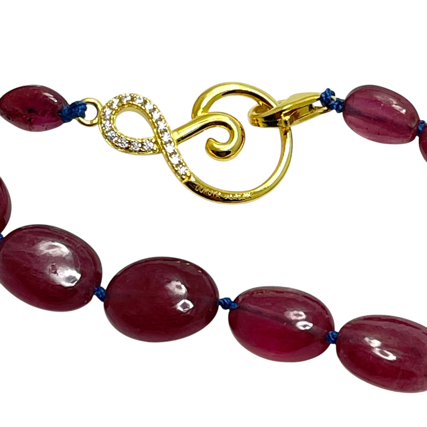 Ruby beaded necklace