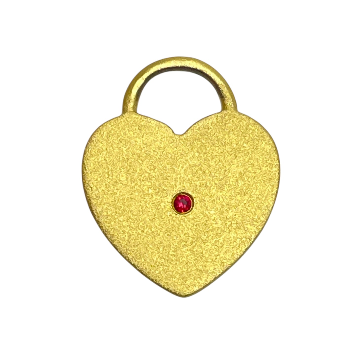 22k gold ruby heart charm