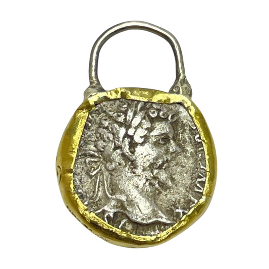 22k ancient Greek coin charm