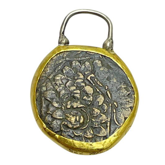 22k ancient Greek coin charm