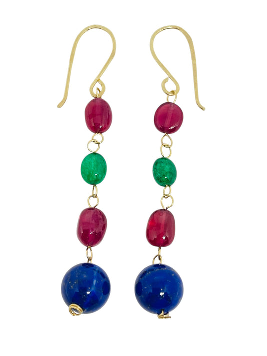 GEMME - 14k gold gemstone earrings