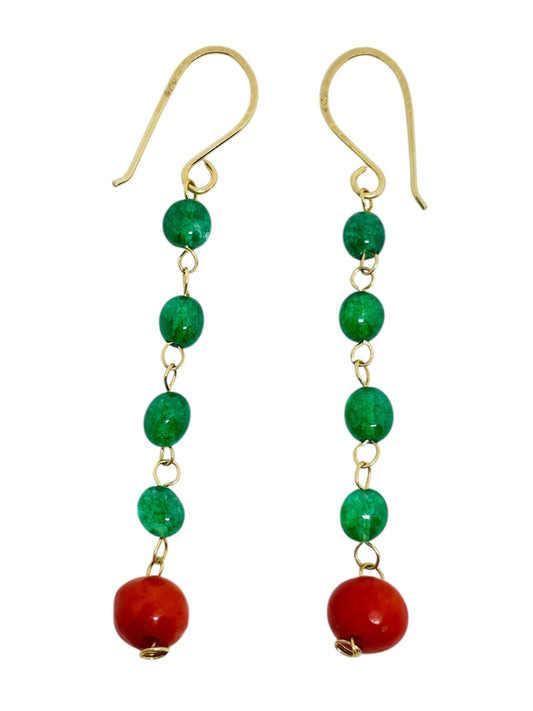 GEMME - 14k gold gemstone earrings