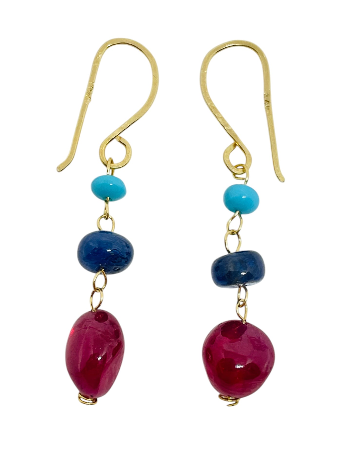 GEMME - 14k gold gemstone earrings