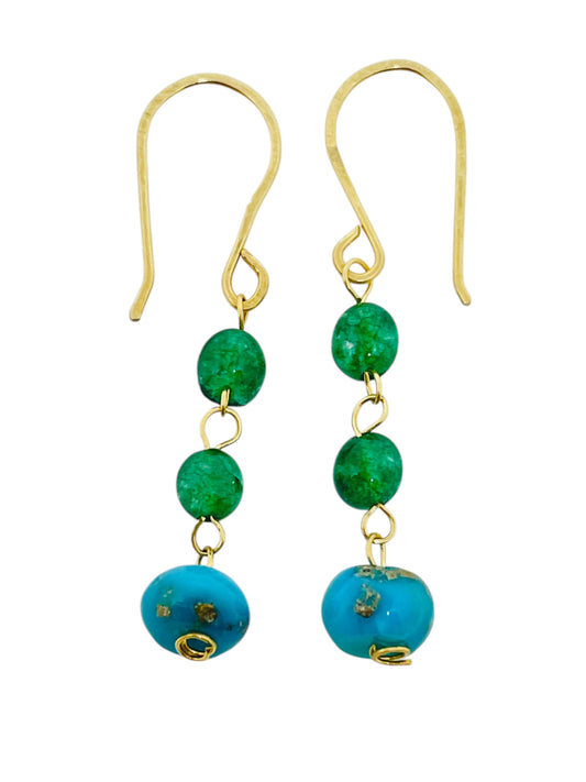 GEMME - 14k gold gemstone earrings