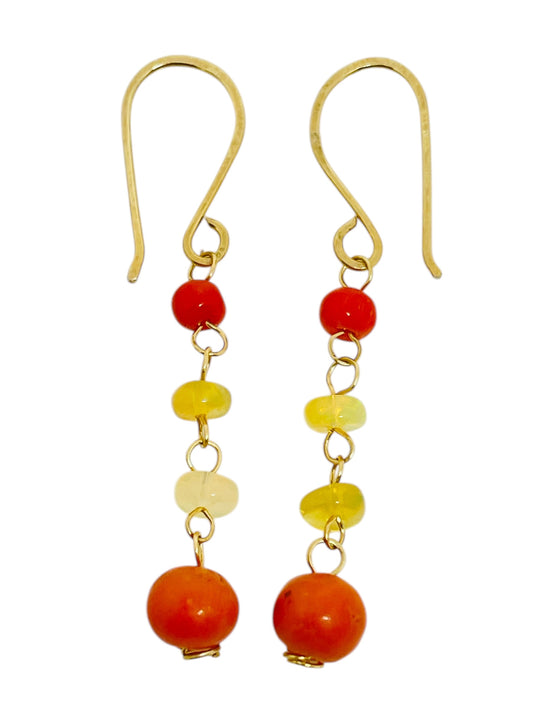 GEMME - 14k gold gemstone earrings