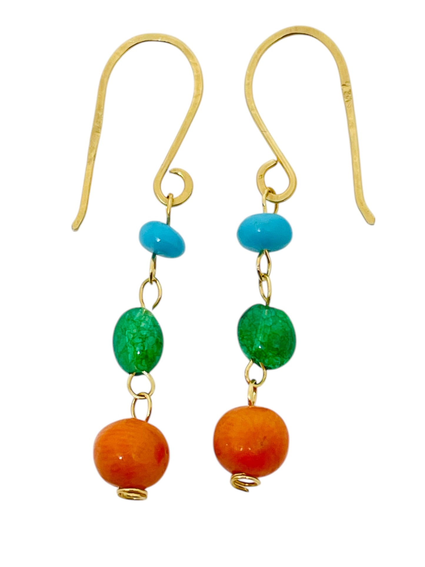 GEMME - 14k gold gemstone earrings