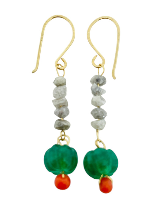 GEMME - 14k gold gemstone earrings