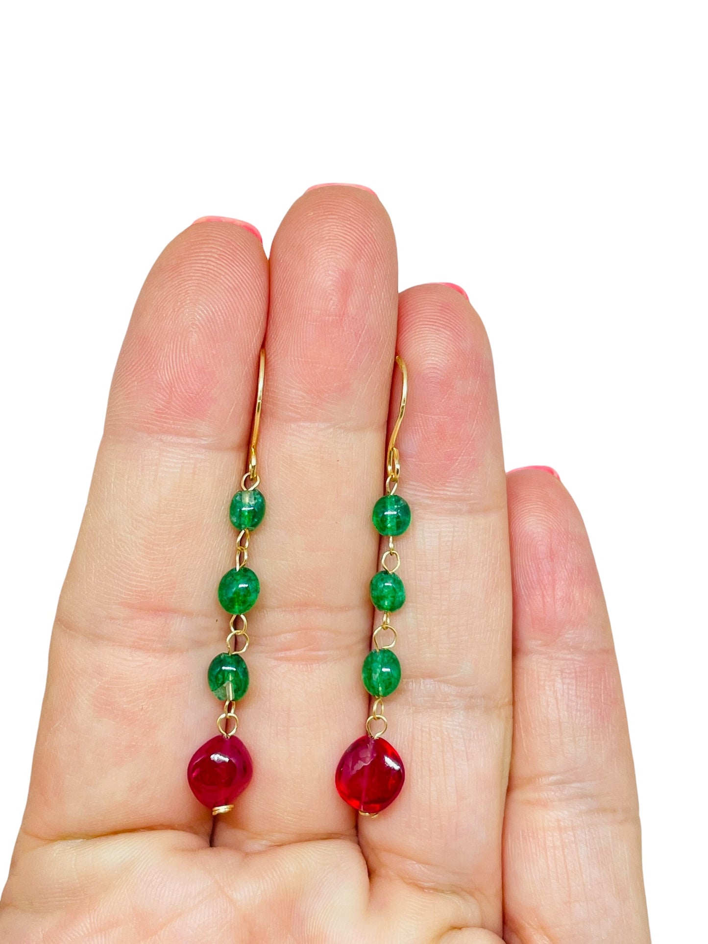 GEMME - 14k gold gemstone earrings