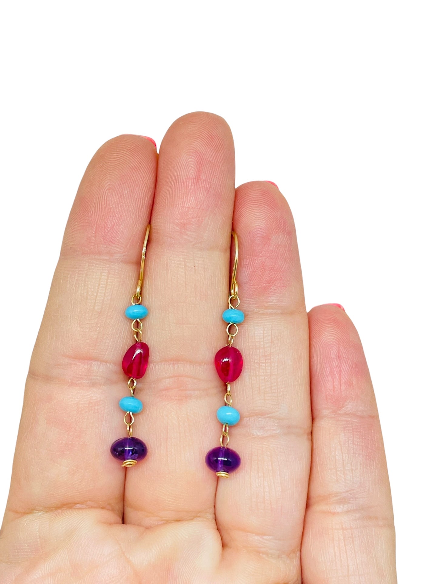 GEMME - 14k gold gemstone earrings