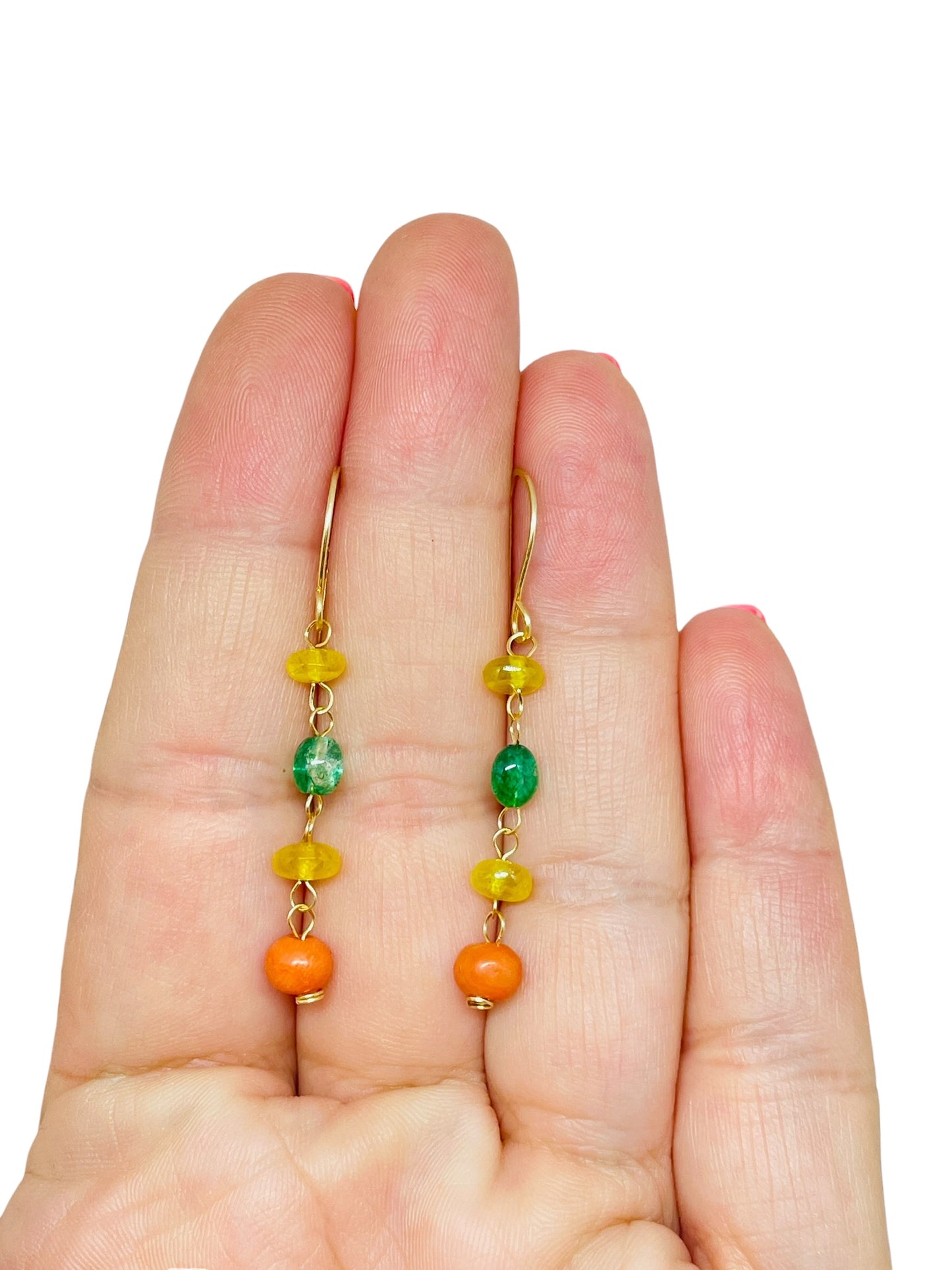 GEMME - 14k gold gemstone earrings