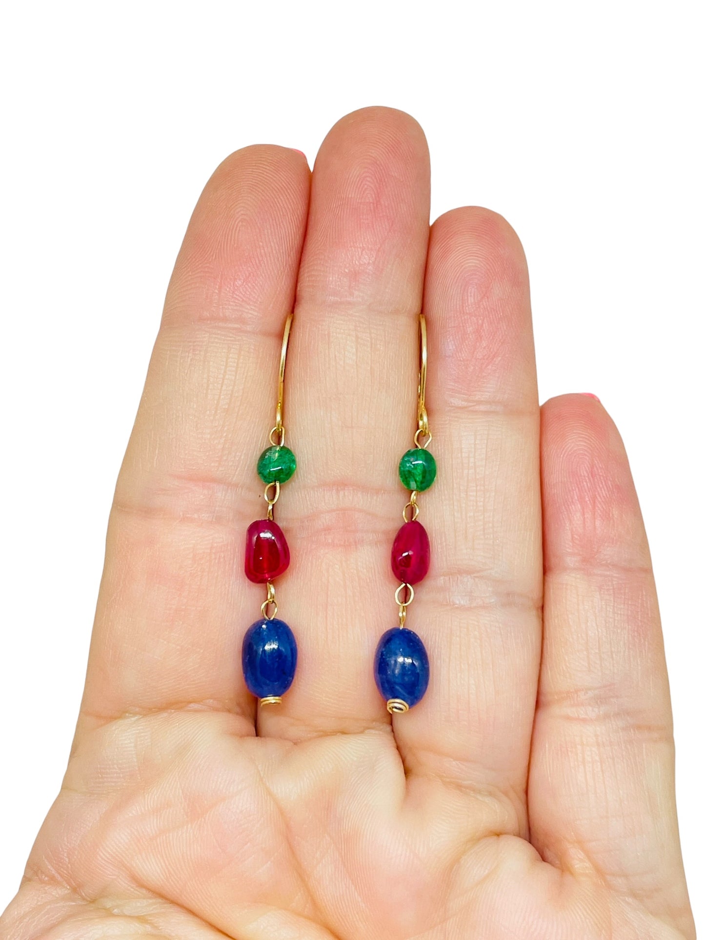 GEMME - 14k gold gemstone earrings