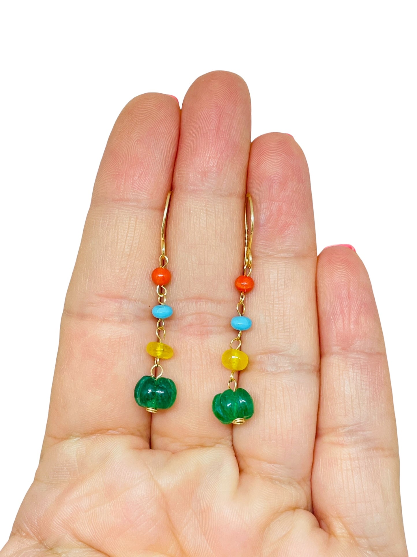 GEMME - 14k gold gemstone earrings