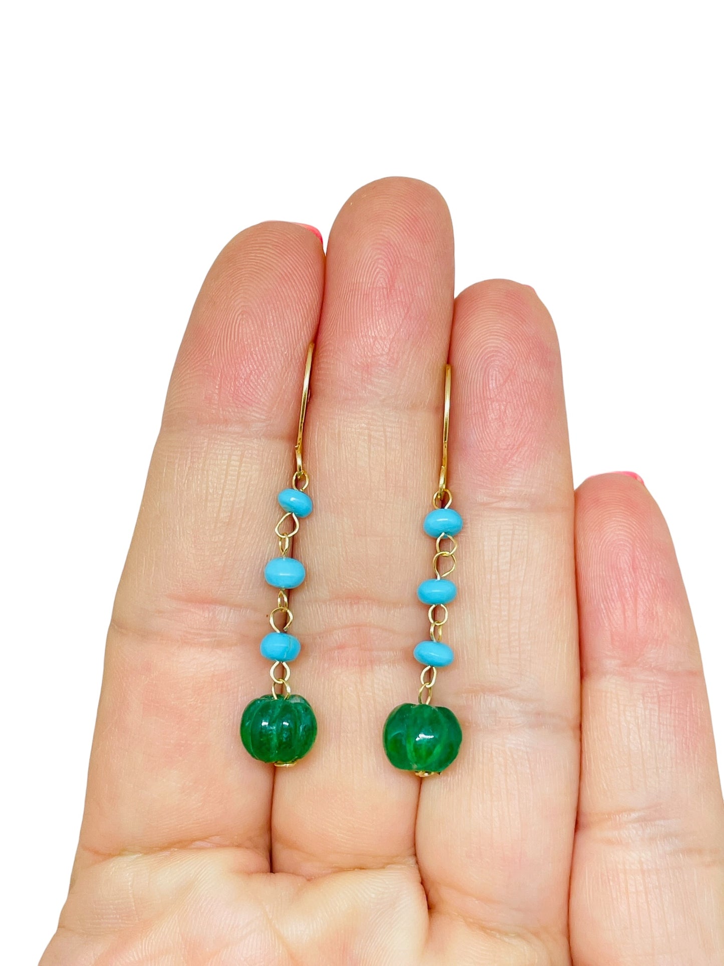 GEMME - 14k gold gemstone earrings