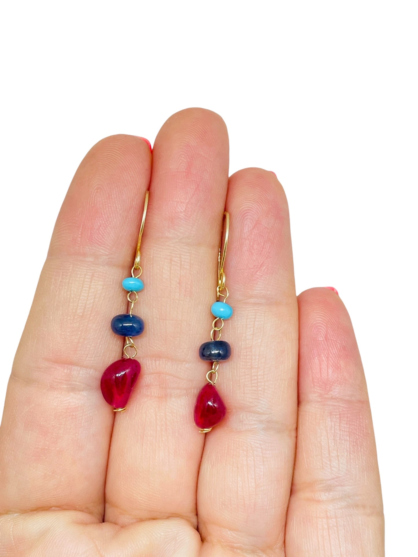 GEMME - 14k gold gemstone earrings