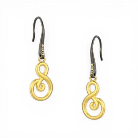 Sterling silver 18k gold plated earrings