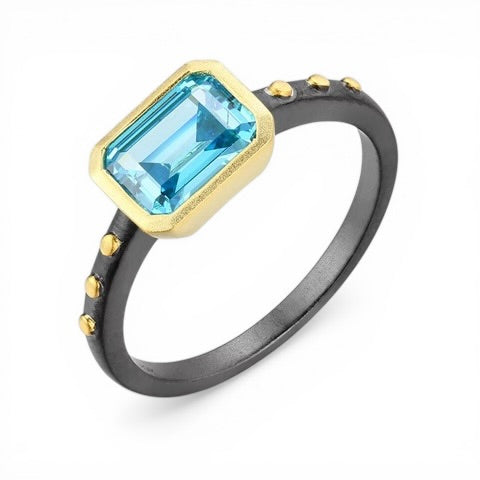 TRIUMPH - ME sterling silver 18k gold plated zircon ring